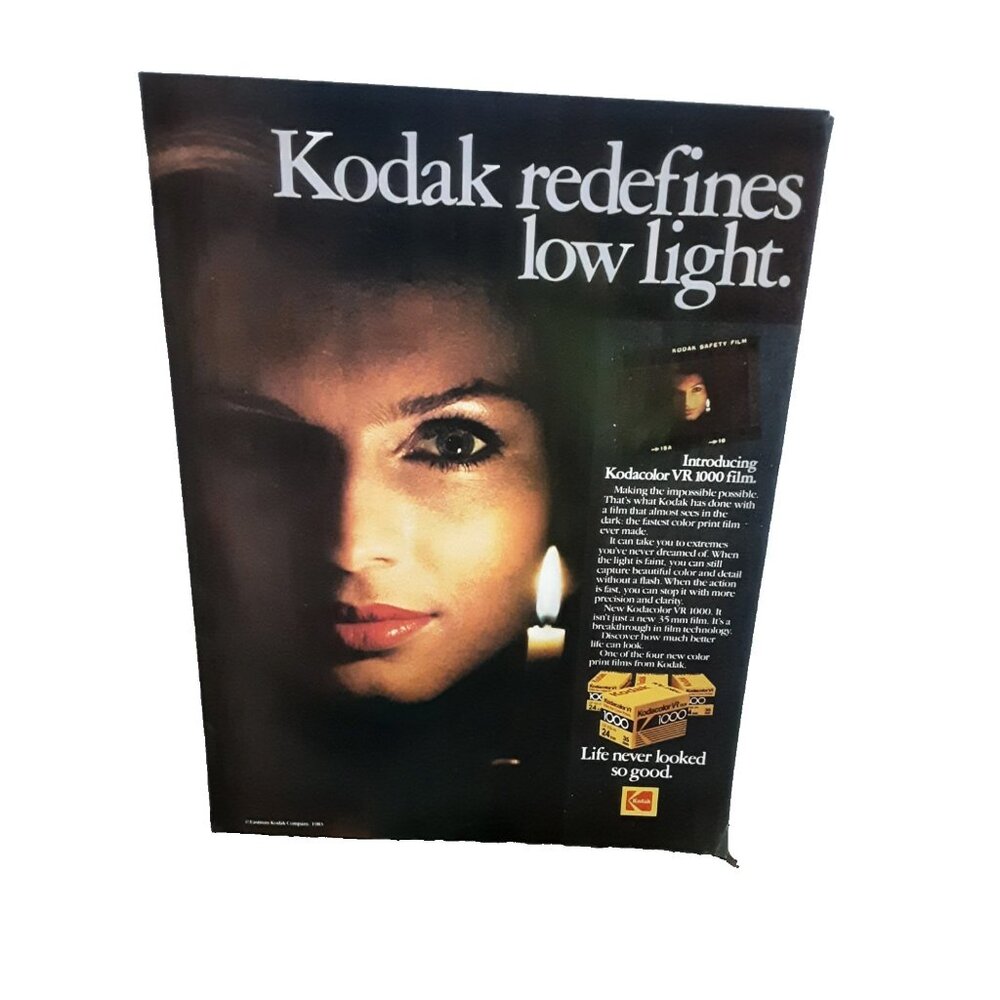 1983 Kodak VR 1000 Film Ad Life Never Looked So Good Vintage Magazine Ad
